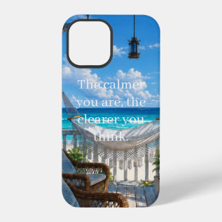 Kustveranda met Hangmat en Turquoise Zee iPhone 12 Pro Hoesje
