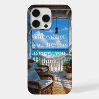 Kustveranda met Hangmat en Turquoise Zee iPhone 15 Pro Max Case