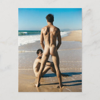 Kustverbinding - Homoseksuele mannen op een naakts Briefkaart