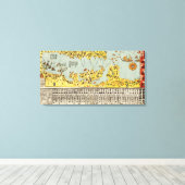 Kustverdediging van de Tokio Bay of Japan Map Canvas Afdruk (Insitu (Houten vloer))