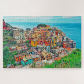 Kustverf van Manarola Cinque Terre Italië Legpuzzel (Horizontaal)