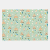 Kustverjaardag Sandcastle Beach Seashell Inpakpapier Vel (Voorkant 3)