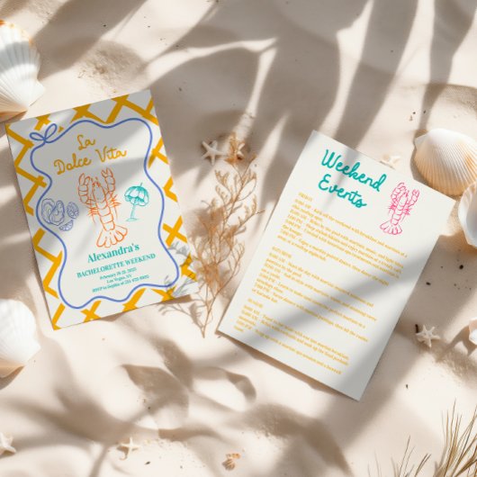 Kustvis Bachelorette Bash Kaart