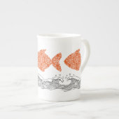 Kustvis & Golven Bone China Mok (Voorkant rechts)