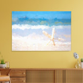 Kustvis in Abstracte boetskunst Canvas Afdruk (Insitu (Woonkamer))