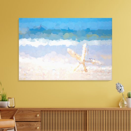 Kustvis in Abstracte boetskunst Canvas Afdruk (Insitu (Woonkamer))