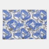 Kustvis Levende Blauwe Kreeften Theedoek (Horizontaal)
