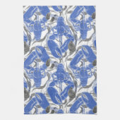 Kustvis Levende Blauwe Kreeften Theedoek (Verticaal)