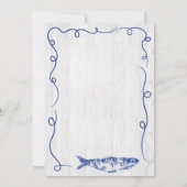 Kustvis Rustiek grillig Vrijgezellenfeest Kaart (Achterkant)