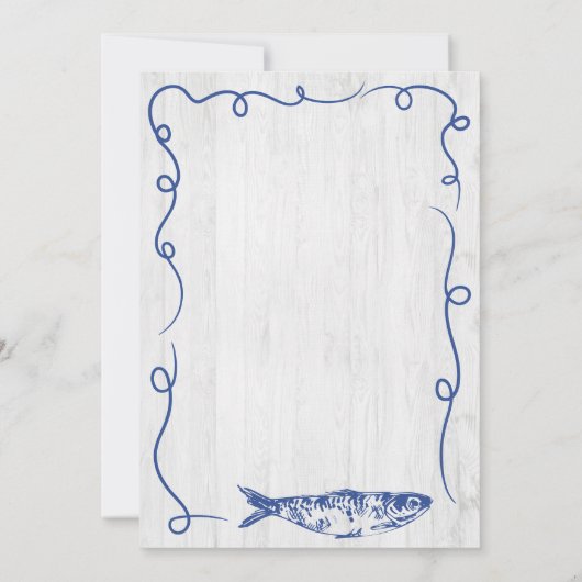 Kustvis Rustiek grillig Vrijgezellenfeest Kaart (Achterkant)