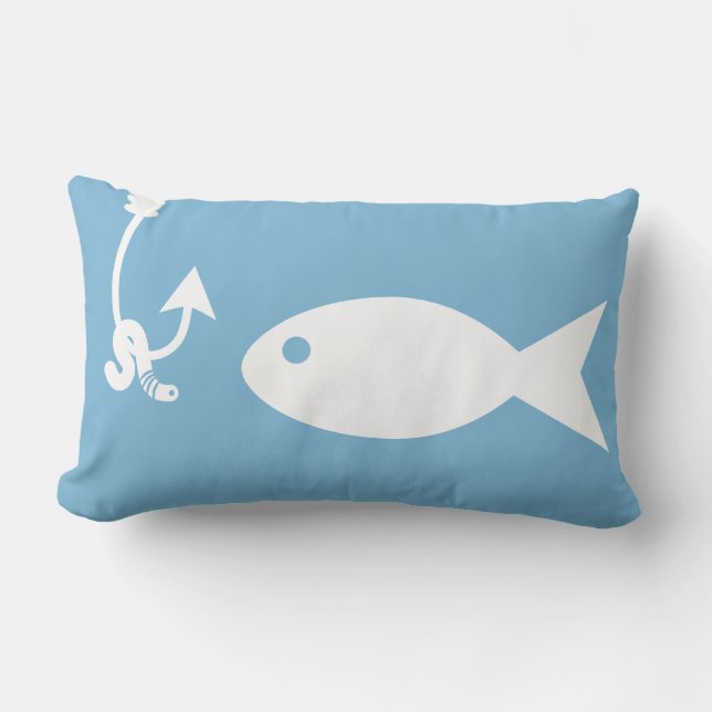 Kustvis Silhouetten & Worm | Monogram Kussen (Voorkant)