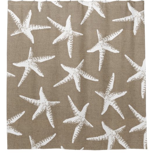 Kustvis, witte staarvis en zwarte braad douchegordijn (Voorkant)