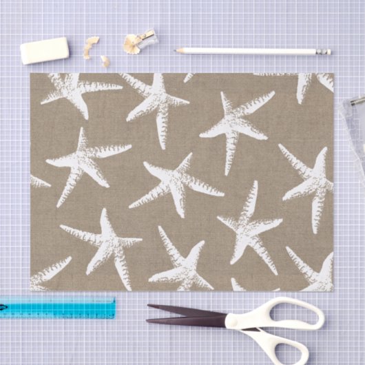 Kustvis, witte staarvis en zwarte braad tissuepapier (Craft)