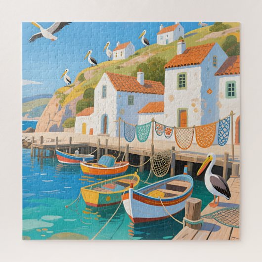 Kustvisserdorp Pelikanen Legpuzzel (Verticaal)