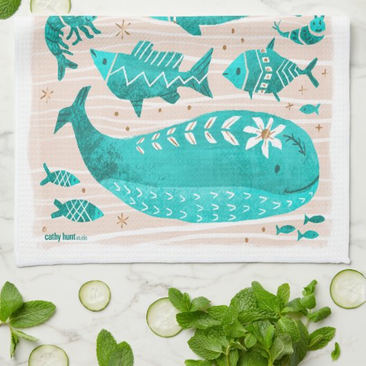 Kustvistheehanddoek Theedoek (Gevouwen)