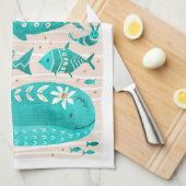 Kustvistheehanddoek Theedoek (Quarter Fold)