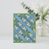 KUSTVLIEGTUIG CHRISTMAS PONY PULLING PINECONE SLEI BRIEFKAART (Staand voorkant)