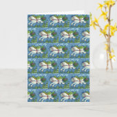 KUSTVLIEGTUIG CHRISTMAS PONY PULLING PINECONE SLEI KAART (Gele Bloem)