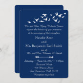 Kustvogels bruiloft | Eenvoudige elegante Sjabloon Kaart (Voorkant / Achterkant)