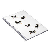 Kustvogels die Puffins vliegen Notitieboek (Rechterzijde)