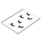 Kustvogels die Puffins vliegen Notitieboek (Linkerzijde)