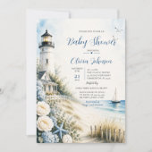Kustvuurtoren Baby Shower Kaart (Voorkant)