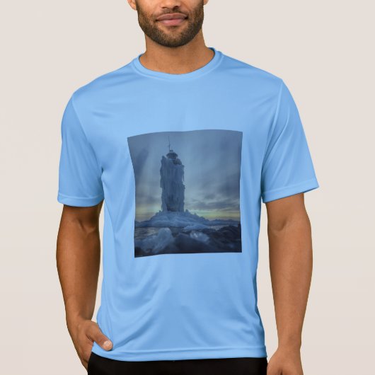 Kustvuurtoren bedekt met ijs t-shirt (Voorkant)