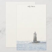 Kustvuurtoren en Atlantische Oceaan Nautisch Thema Briefpapier (Voorkant / Achterkant)