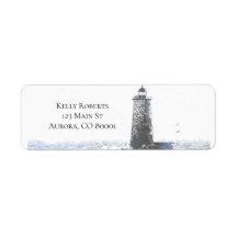 Kustvuurtoren en Atlantische Oceaan Nautisch Thema