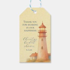 Kustvuurtoren Favor Tag Cadeaulabel