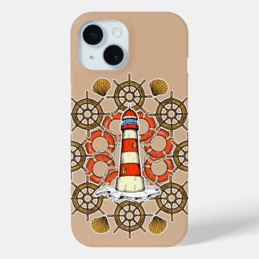 Kustvuurtoren Illustratie Case-Mate iPhone Case (Achterkant)