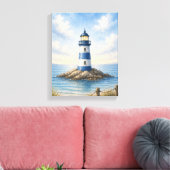 Kustvuurtoren Ingepakte Canvas Wanddecoratie (Insitu (Woonkamer))