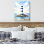 Kustvuurtoren Ingepakte Canvas Wanddecoratie (Insitu (Slaapkamer))