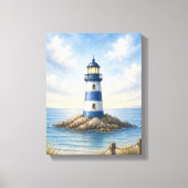 Kustvuurtoren Ingepakte Canvas Wanddecoratie (Voorkant)
