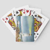 Kustvuurtoren met lichtbundel pokerkaarten (Achterkant)