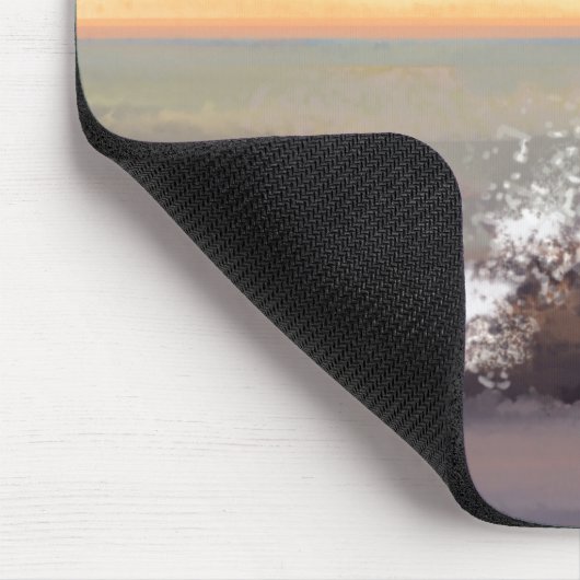 Kustvuurtoren met roze en Oranje lucht Muismat (Hoek)