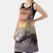 Kustvuurtoren met roze en Oranje lucht Schort (Insitu)