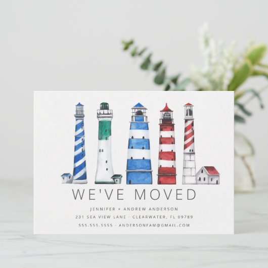 Kustvuurtoren Moving Aankondiging (Staand voorkant)