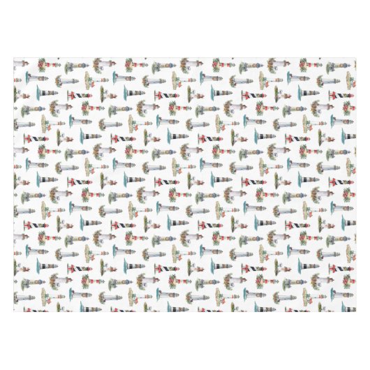 Kustvuurtorens met Kerstmis Tafelkleed (Voorkant (Horizontaal))