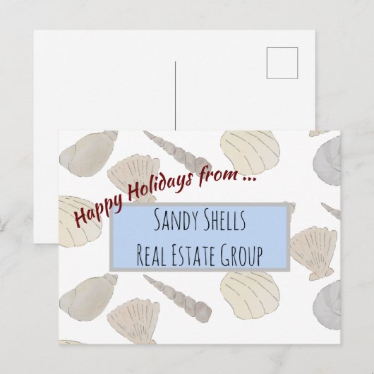 Kustwaardering Prettige feestdagen Briefkaart (Voorkant / Achterkant)