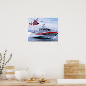 Kustwacht in actie II Poster (Keuken)