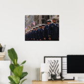 Kustwacht in veteranenparade poster (Thuiskantoor)