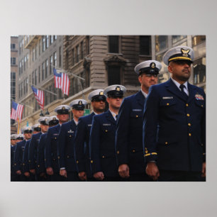 Kustwacht in veteranenparade poster