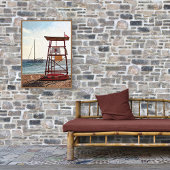 Kustwacht, Kos, Lambi strand Canvas Afdruk