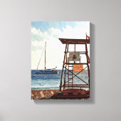 Kustwacht, Kos, Lambi strand Canvas Afdruk (Voorkant)