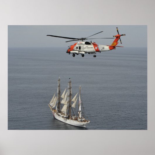 Kustwacht MH-60T Jayhawk & Cutter Eagle Poster (Voorkant)