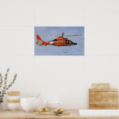 Kustwacht MH-65 Dolphin Poster (Keuken)