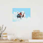 Kustwacht MH-65C Dolfijn Helikopter Poster (Keuken)