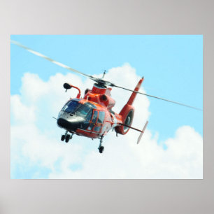 Kustwacht MH-65C Dolfijn Helikopter Poster