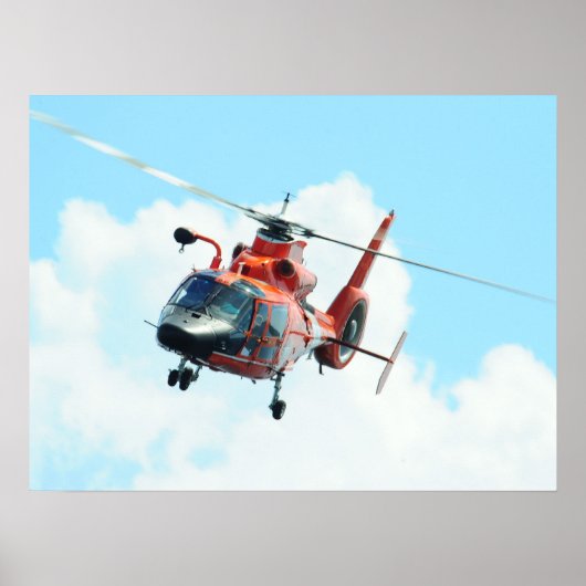 Kustwacht MH-65C Dolfijn Helikopter Poster (Voorkant)